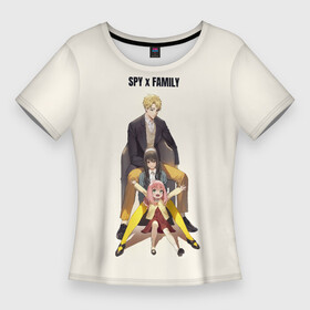 Женская футболка 3D Slim с принтом Spy x Family  Семья шпиона в Кировске,  |  | anime | eyes | girl | spyxfamily | аниме | анимэ | глаза | девушка | модные | семья шпиона | хайп | шмот