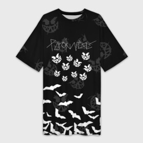 Платье-футболка 3D с принтом Pyrokinesis  летучей мыши в Кировске,  |  | pyrokinesis | андрей пирокинезис | каждаябарбистерва | левый баттл | музыка | музыкант | пирокинезис | рэп | рэпер | хип хоп
