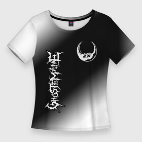 Женская футболка 3D Slim с принтом ГОСТМЕЙН  Градиент в Кировске,  |  | baader | gasm | ghostemane | logo | meinhof | music | rap | газм | гостмейн | градиент | лого | музыка | рэп | рэпер | рэперы | символ | символы