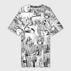 Платье-футболка 3D с принтом Сага о Винланде pattern в Кировске,  |  | anime | thorfinn | vinland saga | аниме | анимэ | сага о винланде | торфинн