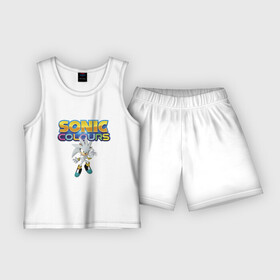 Детская пижама с шортами хлопок с принтом Silver Hedgehog  Sonic  Video Game в Кировске,  |  | hedgehog | hero | silver | sonic | video game | видеоигра | герой | персонаж | серебряный ёж | соник