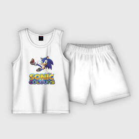 Детская пижама с шортами хлопок с принтом Sonic Colours  Hedgehog  Video game в Кировске,  |  | Тематика изображения на принте: hedgehog | hero | nintendo | sonic | video game | видеоигра | герой | ёж | нинтендо | персонаж | соник