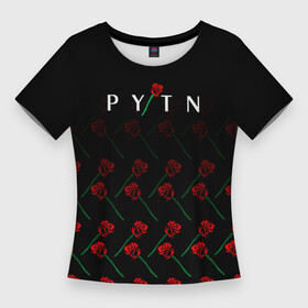 Женская футболка 3D Slim с принтом Payton Moormeie  pattern rose в Кировске,  |  | payton | payton moormeie | pytn | rose | блогер | знаменитость | пейтон | пейтон моормиер | тиктоенр