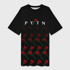 Платье-футболка 3D с принтом Payton Moormeie  pattern rose в Кировске,  |  | payton | payton moormeie | pytn | rose | блогер | знаменитость | пейтон | пейтон моормиер | тиктоенр