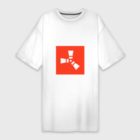 Платье-футболка хлопок с принтом RUST  FS в Кировске,  |  | facepunch | game | games | logo | rust | shooter | survival | выживание | игра | раст