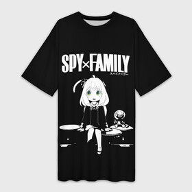 Платье-футболка 3D с принтом Аня Форджер  Семья Шпиона  Spy x Family в Кировске,  |  | anya | forger | loid | spy family | spy x family | yor | аниме | аня | йор | лойд | семья | форджер | шпиона