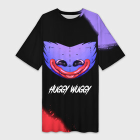 Платье-футболка 3D с принтом ХАГИ ВАГИ  Краска  FS в Кировске,  |  | head | huggy | hugy | logo | playtime | poppy | wuggy | wugy | ваги | голова | игра | игры | краска | лицо | лого | плейтайм | поппи | рожица | символ | ужасы | хаги | хаги ваги
