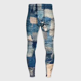 Мужские тайтсы 3D с принтом Patchwork  Jeans  Осень  Зима 2023 в Кировске,  |  | abstraction | cloth | fashion | jeans | patchwork | абстракция | джинса | мода | пэчворк | ткань