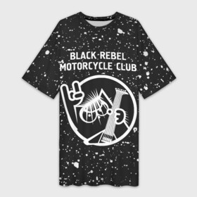 Платье-футболка 3D с принтом Black Rebel Motorcycle Club  КОТ в Кировске,  |  | band | black | black rebel motorcycle club | club | metal | motorcycle | paint | rebel | rock | блэк | брызги | группа | кот | краска | мотосайкл | ребел | рок