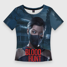 Женская футболка 3D Slim с принтом VAMPIRE  THE MASQUERADE  BLOOD HUNT в Кировске,  |  | blood hunt | the masquerade | vampire | vampire: the masquerade | блуд хант | вампир | вампирский маскарад | вампиры | кровавая охота