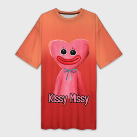 Платье-футболка 3D с принтом КИССИ МИССИ (KISSY MISSY) в Кировске,  |  | haggy waggy | kissy missy | poppy playtime | игра | кисси мисси | монстр | плэйтайм | попи плей тайм | попи плэй тайм | попиплейтам | попиплэйтайм | поппи плейтайм | поппиплэйтайм | розовый хагги вагги | хагги вагги