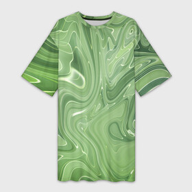 Платье-футболка 3D с принтом Зеленый жидкий камуфляж в Кировске,  |  | Тематика изображения на принте: green | вода | воин | зеленый | камуфляж | краска | маскировка | милитари | пятна | пятно | разведчик | разводы | солдат | текстура | униформа
