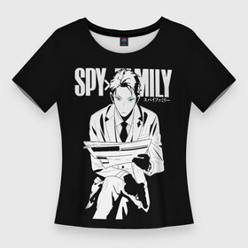 Женская футболка 3D Slim с принтом SPY X FAMILY  СЕМЬЯ ШПИОНА  ЛОЙД в Кировске,  |  | anya | forger | loid | spy family | spy x family | yor | аниме | аня | йор | лойд | семья | форджер | шпиона