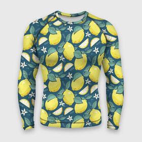 Мужской рашгард 3D с принтом Cute lemon pattern в Кировске,  |  | fruit | lemon | pattern | лимон | лимоны | паттерн | фрукт | фрукты