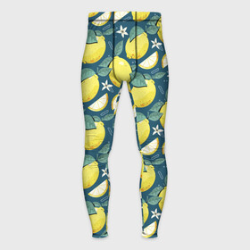 Мужские тайтсы 3D с принтом Cute lemon pattern в Кировске,  |  | fruit | lemon | pattern | лимон | лимоны | паттерн | фрукт | фрукты