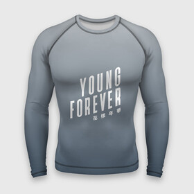 Мужской рашгард 3D с принтом Навечно молодой  Young forever в Кировске,  |  | bangtan | bts | bts young forever | gradient | бантан | бантаны | бтс | ви | градиент | джин | на каждый день | намджун | серая | серое | серый | тэхен | хоби | хосок | чг | чимин | чонгук | шуга | юнги