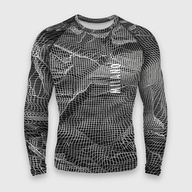 Мужской рашгард 3D с принтом Мятая сетчатая ткань  Crumpled Mesh Fabric в Кировске,  |  | abstraction | fashion | grid | italy | milano | pattern | texture | абстракция | италия | милан | мода | сетка | текстура | узор