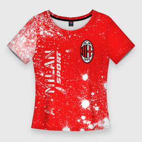 Женская футболка 3D Slim с принтом AC MILAN  AC Milan Sport + Арт в Кировске,  |  | ac | ac milan | acm | football | logo | milan | sport | клуб | краска | краски | лого | логотип | логотипы | милан | символ | символы | спорт | форма | футбол | футбольная | футбольный