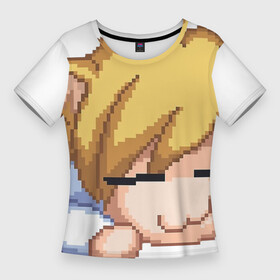 Женская футболка 3D Slim с принтом Неко Арк в Кировске,  |  | neco | pattern | pixel | tsukihime | буранья