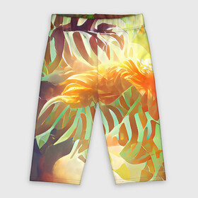 Велосипедки 3D с принтом Fern leaves в Кировске,  |  | colors | fern | jungle | leaves | multicoloured | palm | summer | tree | деревья | джунгли | летнее настроение | лето | листья | пальма | папоротник | радостный | разноцветный | растения | рисунок | тропики | яркий