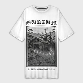 Платье-футболка 3D с принтом In the arms of darkness  Burzum в Кировске,  |  | burz | burzum | byelobog | cymophane | darkthrone | deathlike silence | mayhem | misanthropy | old funeral | блэк метал | бурзум | бурзун | варг викернес | дарк эмбиент | метал | тьма