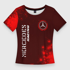 Женская футболка 3D Slim с принтом MERCEDES  Mercedes Racing + Арт в Кировске,  |  | amg | auto | bens | benz | logo | merc | mercedes | mersedes | moto | racing | star | vthctltc | авто | амг | бенц | звезда | класс | краска | краски | лого | логотип | мерин | мерс | мерседес | мото | символ | символы | ьуксувуы