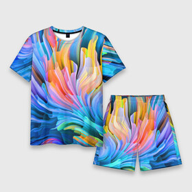 Мужской костюм с шортами 3D с принтом Красочный абстрактный паттерн  Лето  Colorful Abstract Pattern  Summer в Кировске,  |  | abstraction | color | fashion | summer | абстракция | лето | мода | цвет