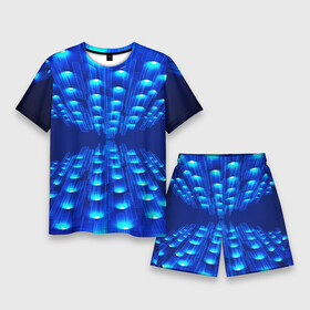 Мужской костюм с шортами 3D с принтом GLOWING SPOTLIGHTS в Кировске,  |  | абстракция | блеск | блестящий | луч | освещение | освещенный | прожектор | пространство | свет | светящийся | свечение | синий | темнота | фон | черный | эффект | яркий