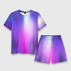 Мужской костюм с шортами 3D с принтом Blur Абстрактный размытый фон с градиентом в Кировске,  |  | blur | абстрактный | белый | горение | градиент | перелив | переход цвета | размытие | розовый | фиолетовый