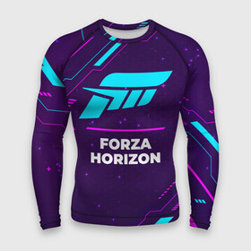 Мужской рашгард 3D с принтом Символ Forza Horizon в неоновых цветах на темном фоне в Кировске,  |  | forza | forza horizon | horizon | logo | neon | игра | игры | лого | логотип | неон | символ | соты | форза | хорайзон