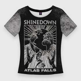 Женская футболка 3D Slim с принтом Atlas Falls  Shinedown в Кировске,  |  | brent smith | shinedown | брент смит | группа | музыка | рок | рок группа