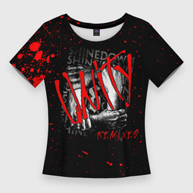 Женская футболка 3D Slim с принтом Shinedown  Unity в Кировске,  |  | brent smith | shinedown | брент смит | группа | музыка | рок | рок группа