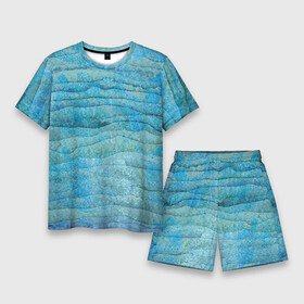 Мужской костюм с шортами 3D с принтом Abstract pattern  Waves  Абстрактный паттерн  Волны в Кировске,  |  | abstraction | fashion | pattern | wave | абстракция | волна | мода | паттерн