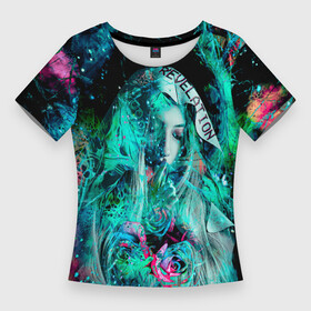 Женская футболка 3D Slim с принтом Revelation Moon в Кировске,  |  | абстракция | в капюшоне | готическая | грусть | девушка | деревья | мантия | меланхолия | мрачная | роза | розы | темная