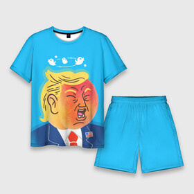 Мужской костюм с шортами 3D с принтом Дональд Трамп и Твиттер в Кировске,  |  | donald trump | америка | дональд | дональд трамп | сша | твиттер | трамп