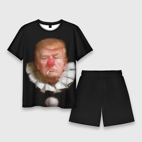 Мужской костюм с шортами 3D с принтом Дональд Трамп клоун в Кировске,  |  | america | donald trump | америка | дональд | дональд трамп | сша | трамп