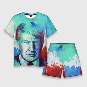 Мужской костюм с шортами 3D с принтом Дональд Трамп арт в Кировске,  |  | america | donald trump | usa | америка | дональд | дональд трамп | сша | трамп