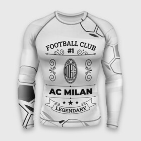 Мужской рашгард 3D с принтом AC Milan Football Club Number 1 Legendary в Кировске,  |  | Тематика изображения на принте: ac milan | club | football | logo | milan | paint | брызги | клуб | краска | лого | милан | мяч | символ | спорт | футбол | футболист | футболисты | футбольный