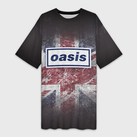 Платье-футболка 3D с принтом OASIS  брит поп в Кировске,  |  | britpop | gallagher | oasis | rock | rock group | бритпоп | лиам | ноэл | оазис | рок | рок группа