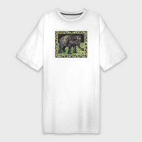 Платье-футболка хлопок с принтом Olifant Met Fles (Слон) в Кировске,  |  | абстракция | винтаж | животные | картина | классика | минимализм | паттерн | природа | слон | цветы | экспрессионизм