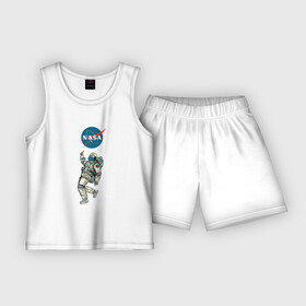 Детская пижама с шортами хлопок с принтом Nasa Kosmo Dance в Кировске,  |  | nasa | космический денс | космонавт | космос | наса