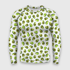 Мужской рашгард 3D с принтом Смешное авокадо на белом фоне в Кировске,  |  | авокадо | детский | забавный | летний | пляжный | прикольный авокадо | сочный | фрукты