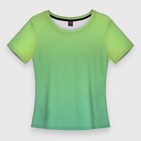 Женская футболка 3D Slim с принтом Shades of Green  GRADIENT в Кировске,  |  | абстракция | амбре | без дизайна | градиент | градиент и ничего лишнего | градиенты | зеленая | зеленое | зеленый | летний зеленый цвет | на весну | на каждый день | на лето | оттенки зеленого
