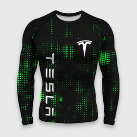 Мужской рашгард 3D с принтом Tesla Зеленые точки в Кировске,  |  | brand | car | cybertruck | elon mask | logo | model s | model x | model y | moscow tesla club | s3xy | semi | tesla | tesla motors | tesla roadster | авто | бренд | илон | илон маск | лого | маск | машина | тесла | тесла х | тесло | тэсла | электрокар | э