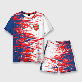 Мужской костюм с шортами 3D с принтом arsenal fc  арсенал фк  texture в Кировске,  |  | arsenal | fc | football | football club | sport | арсенал | спорт | спортивные | униформа | фирменные цвета | фк | футбол | футбольный клуб