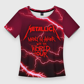 Женская футболка 3D Slim с принтом Metallica  Madly in Angel в Кировске,  |  | kobein | kurt kobein | madly in angel | metalica | metallica | rock | курт кобейн | металика | металлика | рок | супер звезда