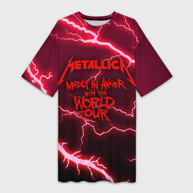 Платье-футболка 3D с принтом Metallica  Madly in Angel в Кировске,  |  | kobein | kurt kobein | madly in angel | metalica | metallica | rock | курт кобейн | металика | металлика | рок | супер звезда