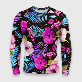 Мужской рашгард 3D с принтом Floral pattern  Summer night  Fashion trend в Кировске,  |  | fashion | flowers | night | pattern | summer | trend | лето | мода | ночь | паттерн | тренд | цветы