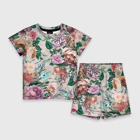 Детский костюм с шортами 3D с принтом Color floral pattern  Expressionism  Summer в Кировске,  |  | expression | fashion | flowers | pattern | rose | summer | лето | мода | паттерн | роза | цветы | экспрессия