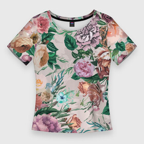 Женская футболка 3D Slim с принтом Color floral pattern  Expressionism  Summer в Кировске,  |  | expression | fashion | flowers | pattern | rose | summer | лето | мода | паттерн | роза | цветы | экспрессия
